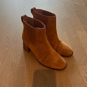 Madewell suede square toe boot